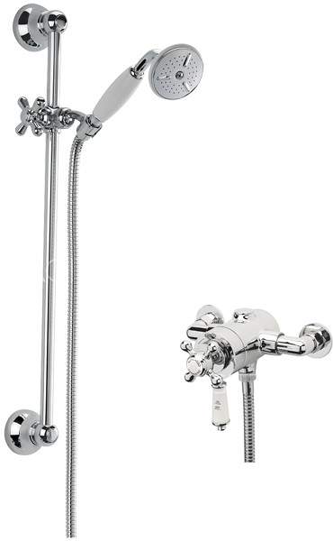 Sagittarius Kensington Exposed Shower Valve With Slide Rail Kit (Chrome).