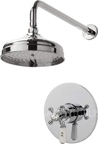 Sagittarius Kensington Shower Valve With Arm & 200mm Head (Chrome).