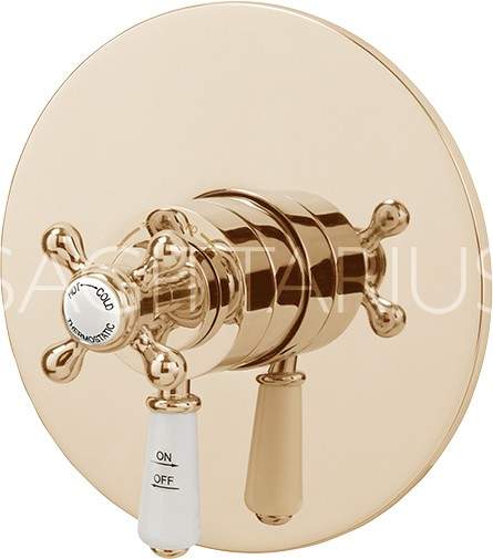 Sagittarius Kensington Concealed Thermostatic Shower Valve (Gold).