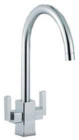 Smeg Taps Modena Kitchen Tap With Twin Lever Control (Chrome).