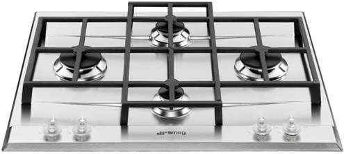 Smeg Gas Hobs Linea 4 Burner Gas Hob. 60cm (Stainless Steel).