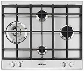 Smeg Gas Hobs 4 Burner Gas Hob With Rapid Burner. 60cm (Stainless Steel).