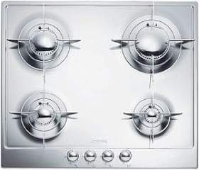 Smeg Gas Hobs Piano 4 Burner Gas Hob. 60cm (Polished Stainless Steel).