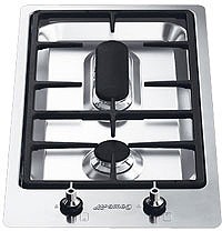 Smeg Gas Hobs Exclusive Studio Line Flush Fit 2 Burner Gas Hob. 310mm.