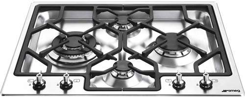 Smeg Gas Hobs Classic 4 Burner Gas Hob. 60cm (Stainless Steel).