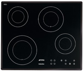 Smeg Induction Hobs 4 Ring Touch Control Hob With Angled Edge Glass. 600mm.