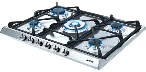 Smeg Gas Hobs Classic 5 Burner Gas Hob. 70cm (Stainless Steel).