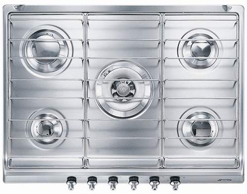 Smeg Gas Hobs Classic 5 Burner Gas Hob. 70cm (Stainless Steel).