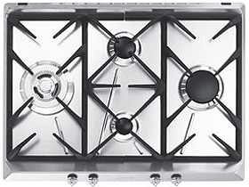 Smeg Gas Hobs Exclusive Studio Line 4 Burner Gas Hob. 700mm.