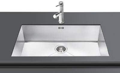 Smeg Sinks 1.0 Bowl Stainless Steel Undermount Kitchen Sink.  720x400mm.