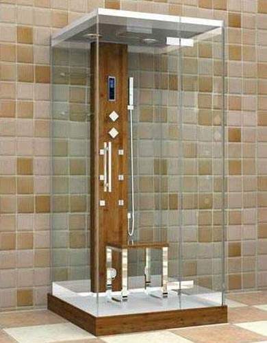 Hydra Square Steam Shower Cubicle (Bamboo). 1000x1000mm.