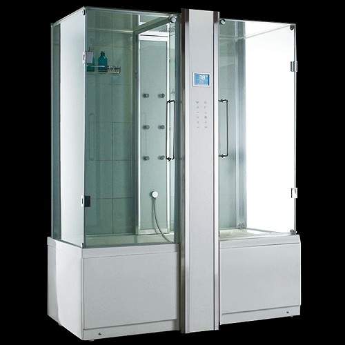 Hydra Steam Shower Bath With Jets & Whirlpool. 1700x900.