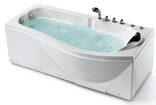 Hydra Corner Whirlpool Bath With Bath Panels. 1720x850 (Left Handed).