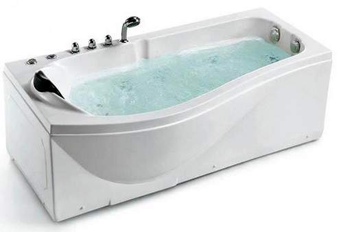 Hydra Corner Whirlpool Bath With Bath Panels. 1720x850 (Right Handed).