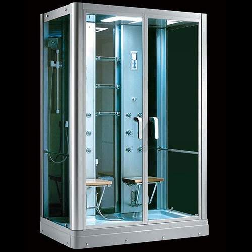 Hydra Rectangular Steam Shower Pod With Therapy Lighting. 1450x900mm.