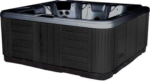 Hot Tub Midnight Hydro Hot Tub (Black Cabinet & Brown Cover).