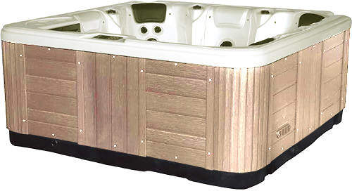 Hot Tub Pearlescent Hydro Hot Tub (Light Yellow Cabinet & Yellow Cover).