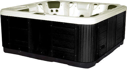 Hot Tub Pearlescent Hydro Hot Tub (Black Cabinet & Yellow Cover).