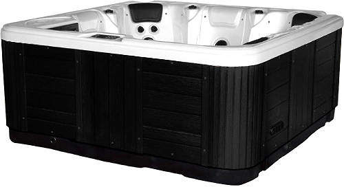 Hot Tub Silver Hydro Hot Tub (Black Cabinet & Yellow Cover).