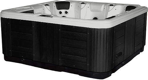 Hot Tub Gypsum Hydro Hot Tub (Black Cabinet & Yellow Cover).