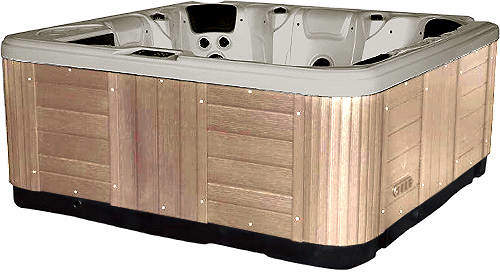 Hot Tub Oyster Hydro Hot Tub (Light Yellow Cabinet & Yellow Cover).
