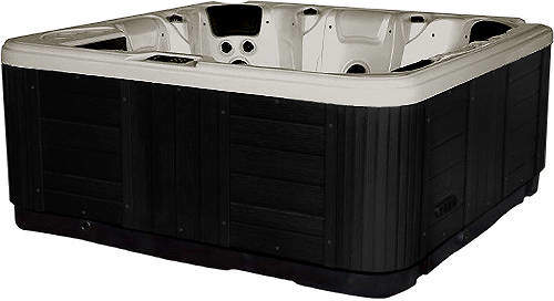 Hot Tub Oyster Hydro Hot Tub (Black Cabinet & Yellow Cover).