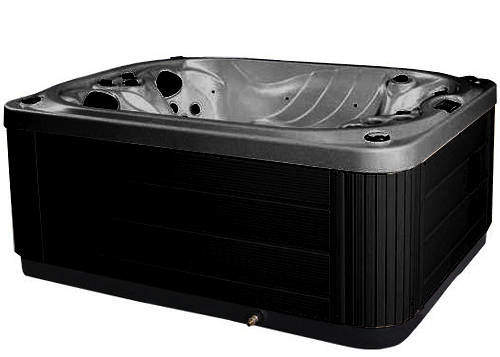 Hot Tub Midnight Mercury Hot Tub (Black Cabinet & Gray Cover).