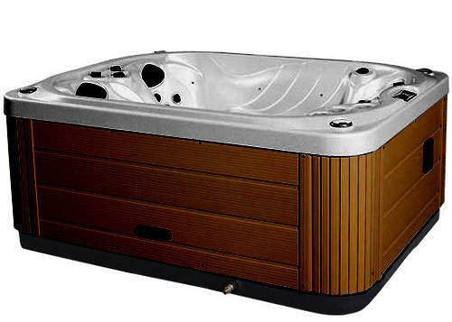Hot Tub Gypsum Mercury Hot Tub (Chocolate Cabinet & Yellow Cover).