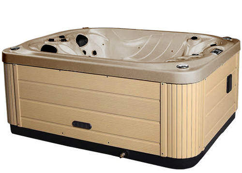Hot Tub Oyster Mercury Hot Tub (Light Yellow Cabinet & Gray Cover).