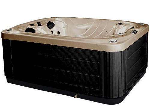 Hot Tub Oyster Mercury Hot Tub (Black Cabinet & Brown Cover).
