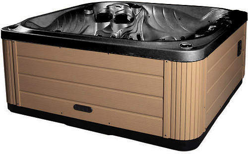 Hot Tub Midnight Neptune Hot Tub (Light Yellow Cabinet & Brown Cover).