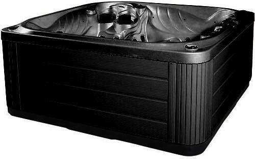 Hot Tub Midnight Neptune Hot Tub (Black Cabinet & Brown Cover).