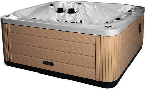 Hot Tub Silver Neptune Hot Tub (Light Yellow Cabinet & Gray Cover).