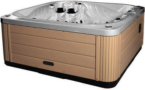 Hot Tub Gypsum Neptune Hot Tub (Light Yellow Cabinet & Brown Cover).