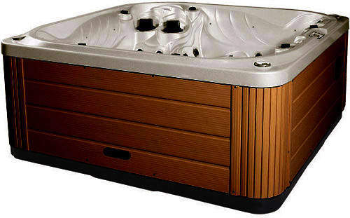 Hot Tub Oyster Neptune Hot Tub (Chocolate Cabinet & Yellow Cover).