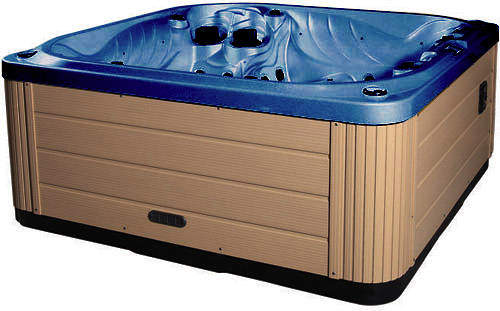Hot Tub Blue Neptune Hot Tub (Light Yellow Cabinet & Yellow Cover).