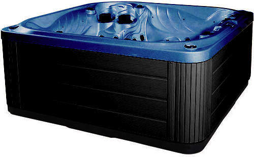 Hot Tub Blue Neptune Hot Tub (Black Cabinet & Yellow Cover).