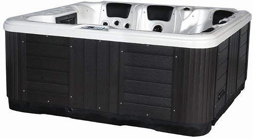 Hot Tub White Ocean Hot Tub (Black Cabinet & Grey Cover).