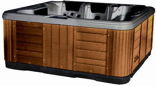 Hot Tub Midnight Ocean Hot Tub (Chocolate Cabinet & Brown Cover).