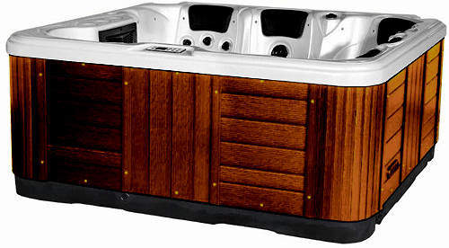 Hot Tub Silver Ocean Hot Tub (Chocolate Cabinet & Brown Cover).