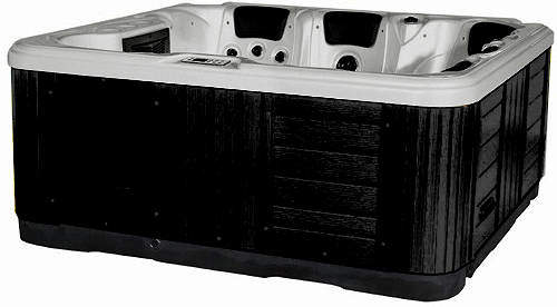 Hot Tub Gypsum Ocean Hot Tub (Black Cabinet & Grey Cover).