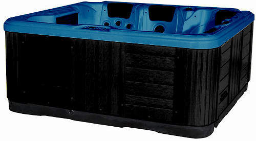 Hot Tub Blue Ocean Hot Tub (Black Cabinet & Brown Cover).