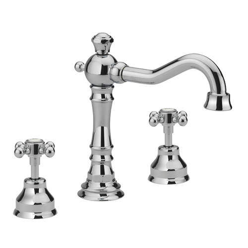 Tre Mercati Allora 3 Hole Bath Filler Tap (Chrome).