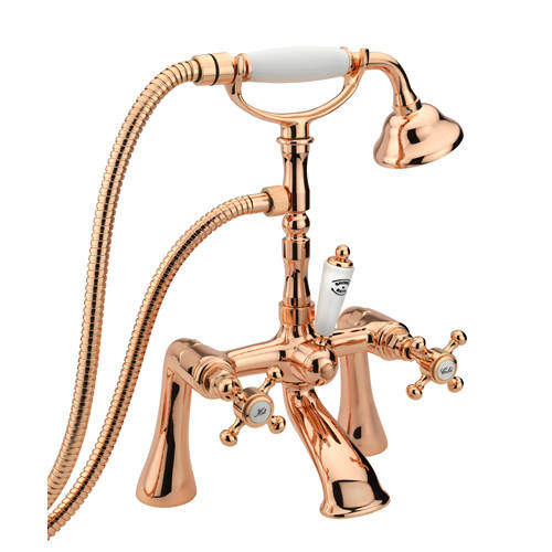 Tre Mercati Allora Bath Shower Mixer Tap & Kit (Rose Gold).