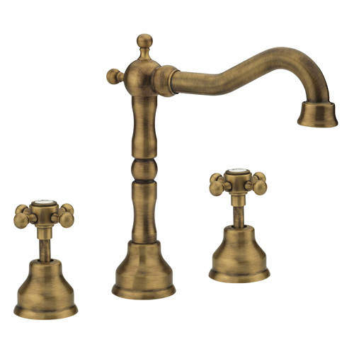 Tre Mercati Allora 3 Hole Basin Mixer Tap & Waste (Bronze).