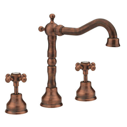 Tre Mercati Allora 3 Hole Basin Mixer Tap & Waste (Copper).