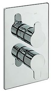 Tre Mercati Vamp Thermostatic Twin Shower Valve (Chrome).