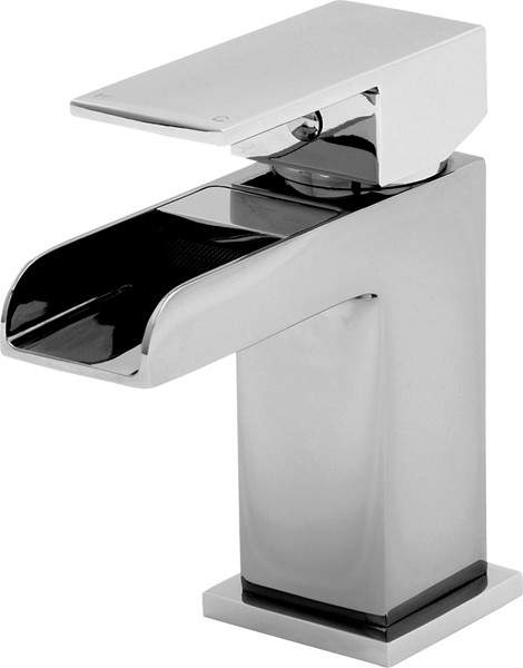 Tre Mercati Geysir Waterfall Basin Mixer Tap With Click Clack Waste.