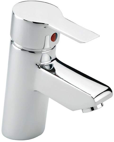 Tre Mercati Angle Mono Basin Mixer Tap With Click Clack Waste (Chrome).