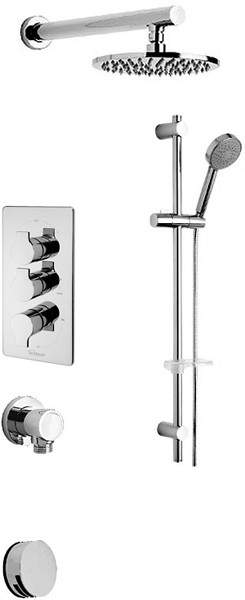 Tre Mercati Ora Thermostatic 3 Way Shower Set (Chrome).